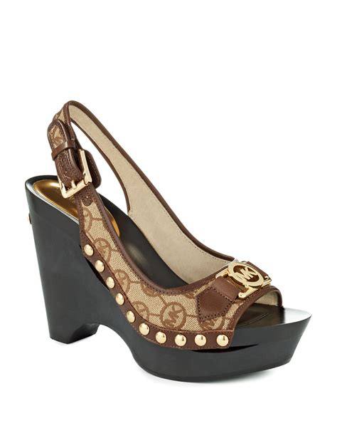 michael kors charm open toe booties